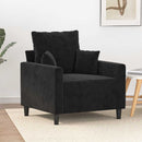lænestol 60 cm velour sort