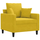 lænestol 60 cm velour gul