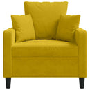 lænestol 60 cm velour gul