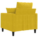 lænestol 60 cm velour gul