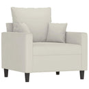 lænestol 60 cm velour cremefarvet