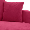 2-personers sofa 120 cm fløjl vinrød