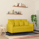 2-personers sofa 120 cm fløjl gul