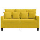 2-personers sofa 120 cm fløjl gul