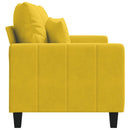 2-personers sofa 120 cm fløjl gul