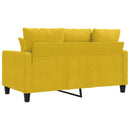 2-personers sofa 120 cm fløjl gul