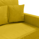2-personers sofa 120 cm fløjl gul