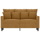 2-personers sofa 120 cm fløjl brun