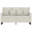 2-personers sofa 120 cm velour cremefarvet