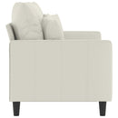 2-personers sofa 120 cm velour cremefarvet