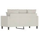2-personers sofa 120 cm velour cremefarvet