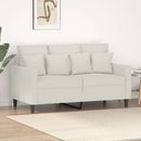 2-personers sofa 120 cm velour cremefarvet