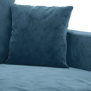 2-personers sofa 120 cm fløjl blå