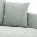 2-personers sofa 140 cm fløjl lysegrå