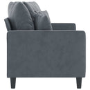 2-personers sofa 140 cm fløjl mørkegrå