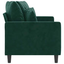 2-personers sofa 140 cm fløjl mørkegrøn