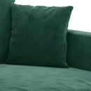 2-personers sofa 140 cm fløjl mørkegrøn
