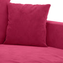 2-personers sofa 140 cm fløjl vinrød