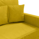 2-personers sofa 140 cm fløjl gul