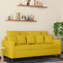 2-personers sofa 140 cm fløjl gul
