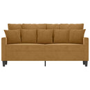 2-personers sofa 140 cm fløjl brun