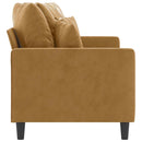 2-personers sofa 140 cm fløjl brun