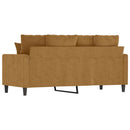2-personers sofa 140 cm fløjl brun
