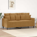 2-personers sofa 140 cm fløjl brun