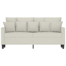 2-personers sofa 140 cm velour cremefarvet
