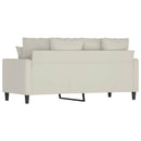 2-personers sofa 140 cm velour cremefarvet