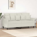 2-personers sofa 140 cm velour cremefarvet