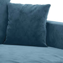 2-personers sofa 140 cm fløjl blå