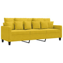 3-personers sofa 180 cm velour gul