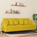 3-personers sofa 180 cm velour gul