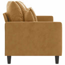 3-personers sofa 180 cm fløjl brun