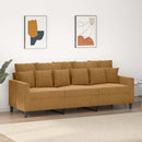 3-personers sofa 180 cm fløjl brun