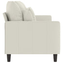 3-personers sofa 180 cm fløjl cremefarvet