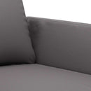 lænestol 60 cm kunstlæder grå