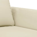 2-personers sofa 120 cm kunstlæder cremefarvet