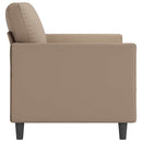 2-personers sofa 120 cm kunstlæder cappuccino