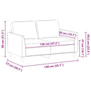 2-personers sofa 120 cm kunstlæder cappuccino