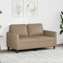 2-personers sofa 120 cm kunstlæder cappuccino