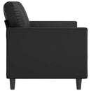 2-personers sofa 140 cm kunstlæder sort