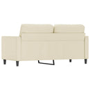 2-personers sofa 140 cm kunstlæder cremefarvet