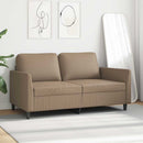 2-personers sofa 140 cm kunstlæder cappuccino
