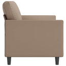 2-personers sofa 140 cm kunstlæder cappuccino
