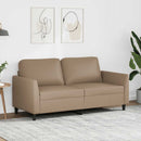2-personers sofa 140 cm kunstlæder cappuccino