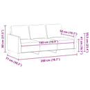 3-personers sofa 180 cm kunstlæder vinrød