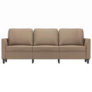 3-personers sofa 180 cm kunstlæder cappuccino