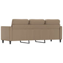 3-personers sofa 180 cm kunstlæder cappuccino